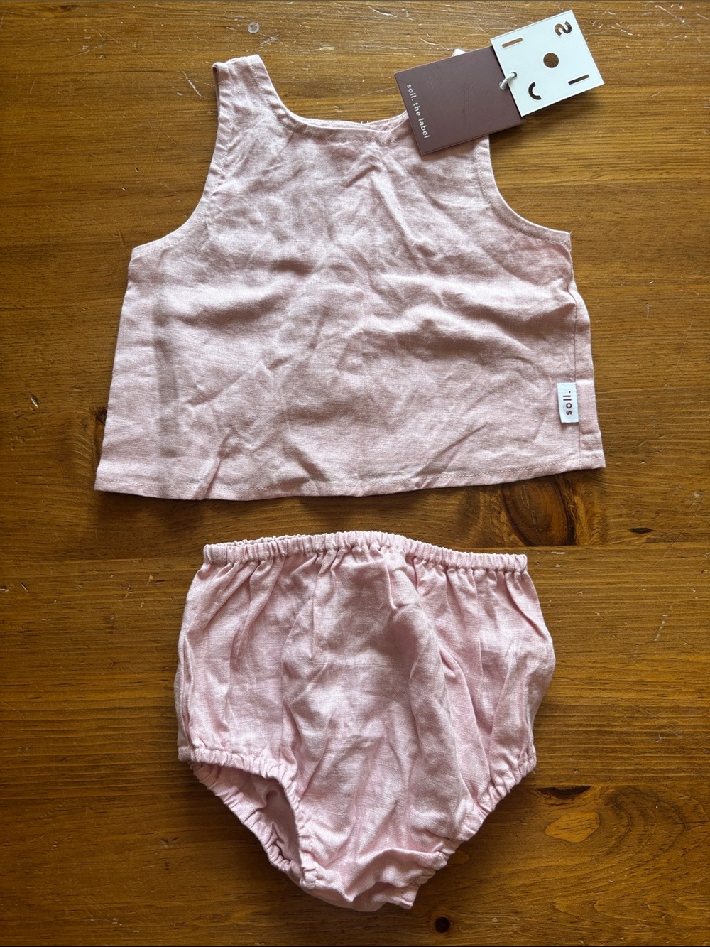 Linen tank and bloomers set